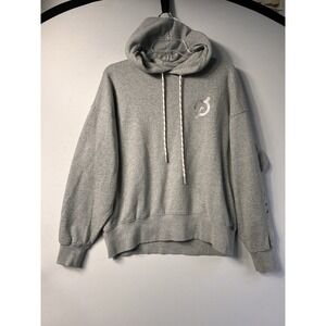Peloton Sweatshirt Women's Small Gray‎ Hoodie Spellout Logo Workout Gym Cycling